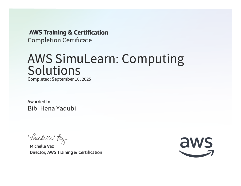 AWS SimuLearn Computing Solutions